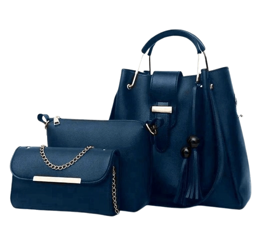 Elegant 3-Piece Women's PU Leather Handbag Set – Stylish & Practical - NOBLEGLEAM