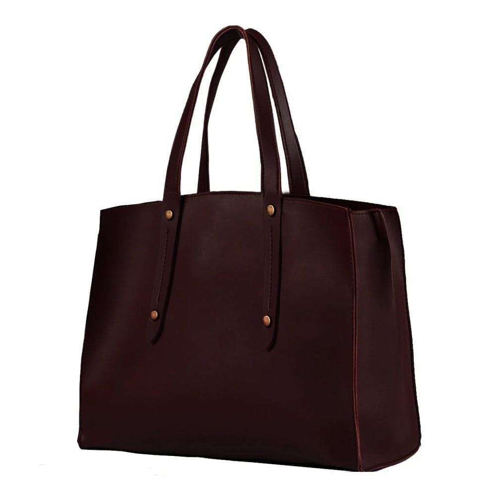 Chic & Stylish Women's PU Leather Plain Handbag – Perfect for Everyday Elegance - NOBLEGLEAM